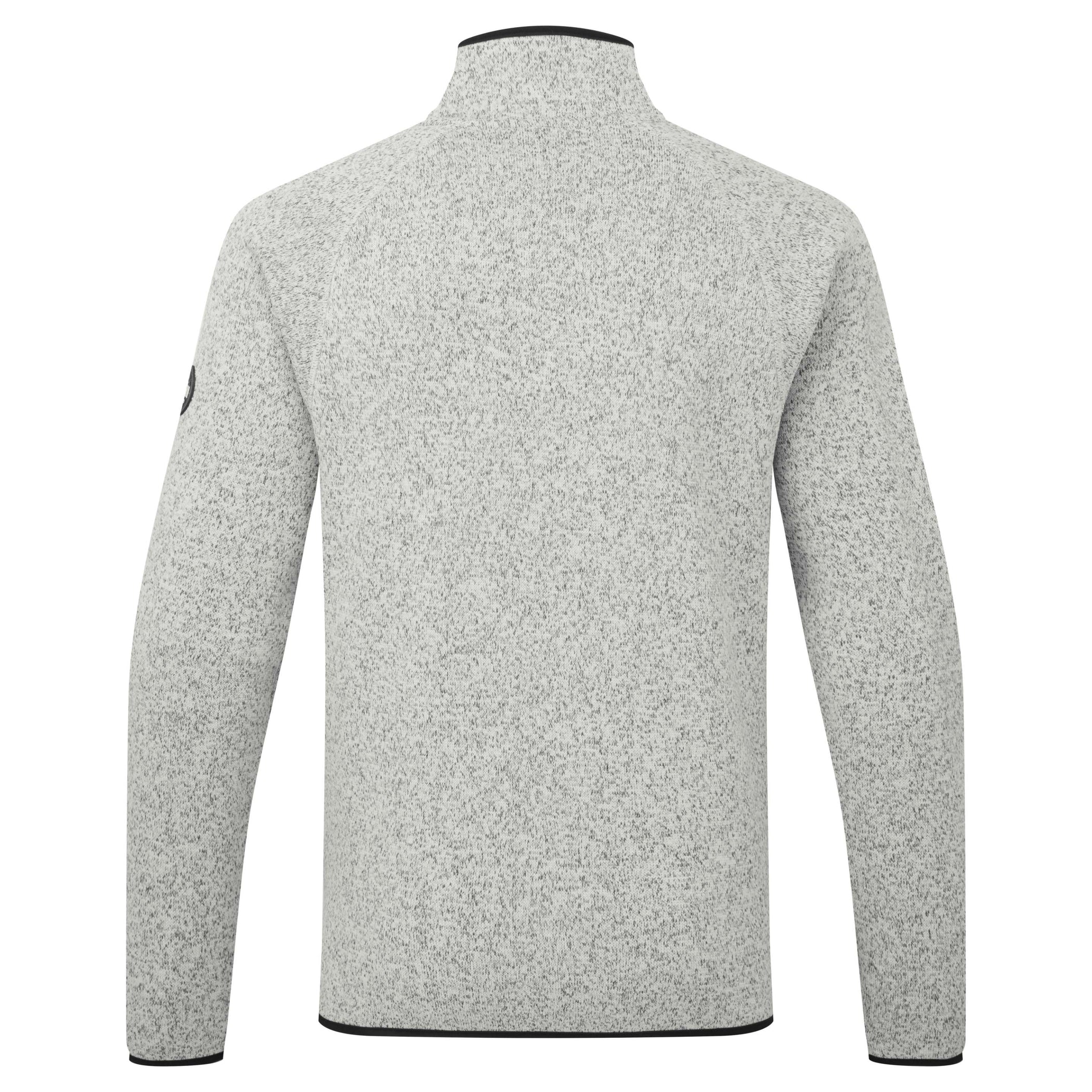 1/4 Zip Neck Knit Fleece - gray Marl