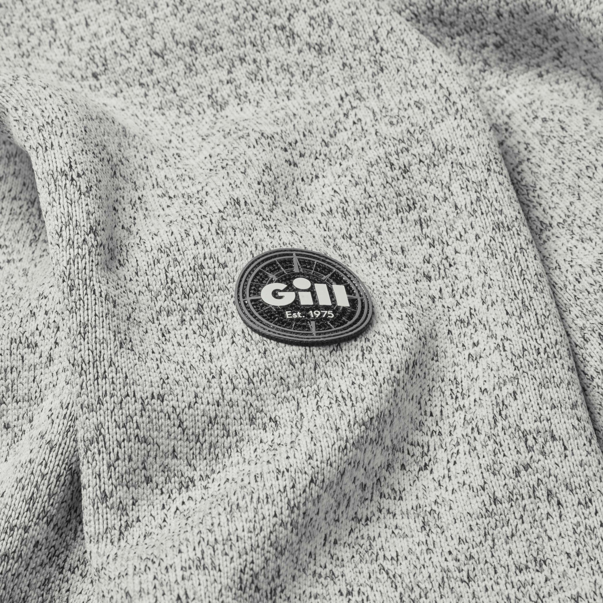 1/4 Zip Neck Knit Fleece - gray Marl