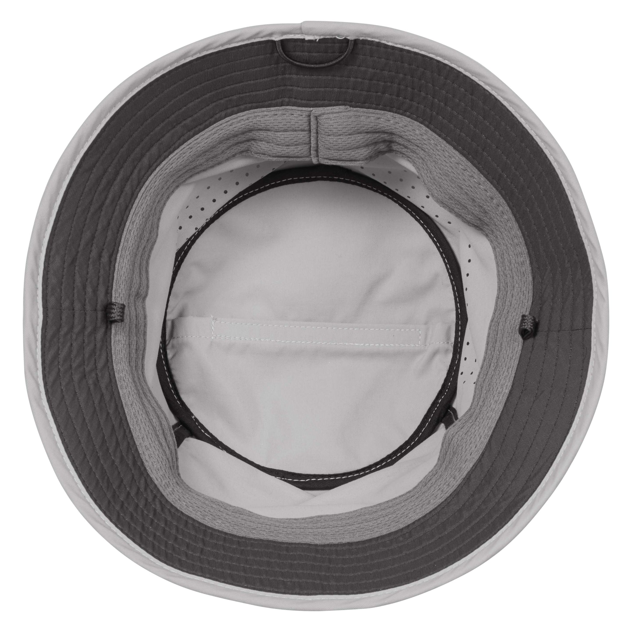 Bucket Hat With Chin Strap - Gray