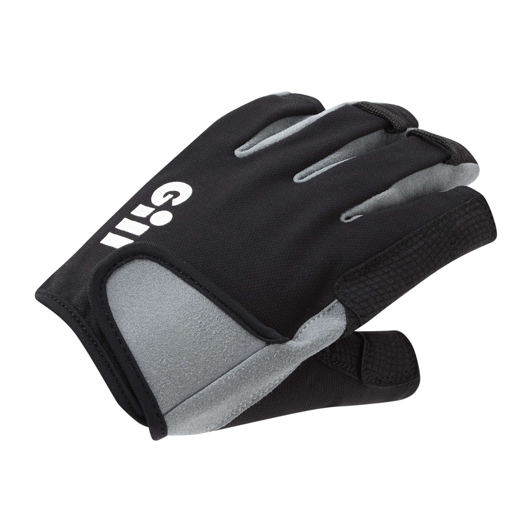 Deckhand Short-Finger Sailing Gloves - Black