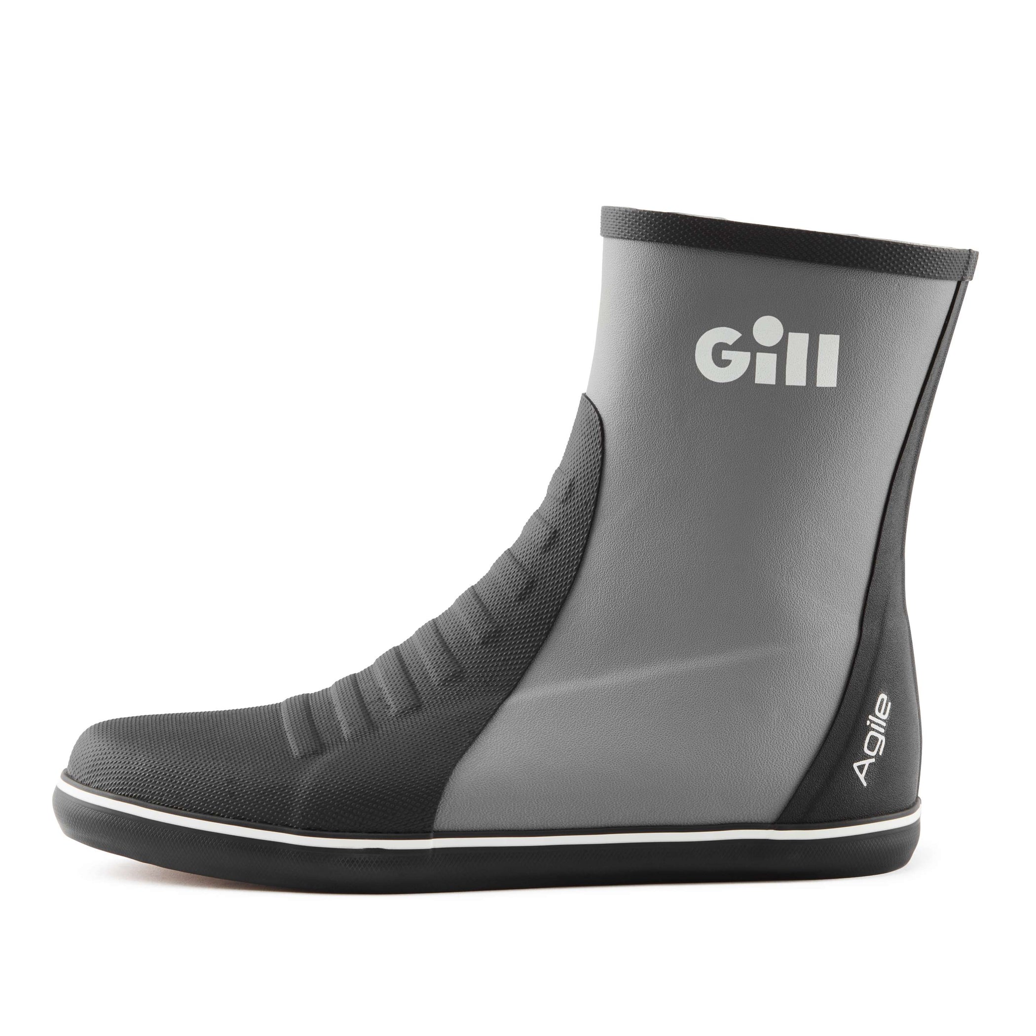 Junior Agile Neoprene Sailing Boots - Ash & Black
