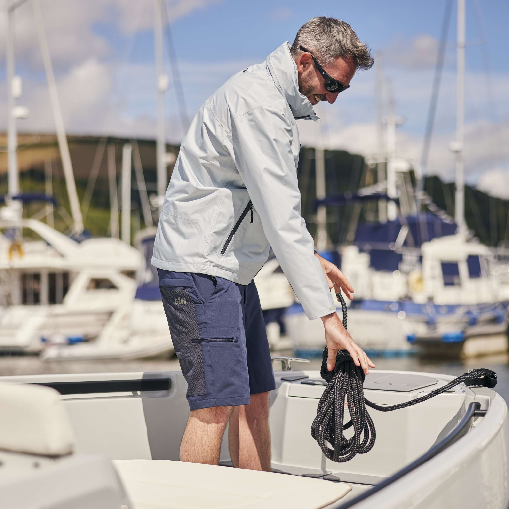 Men's Pilot Sailing Jacket - Light Gray