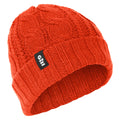 Cable Knit Beanie - Flame Red