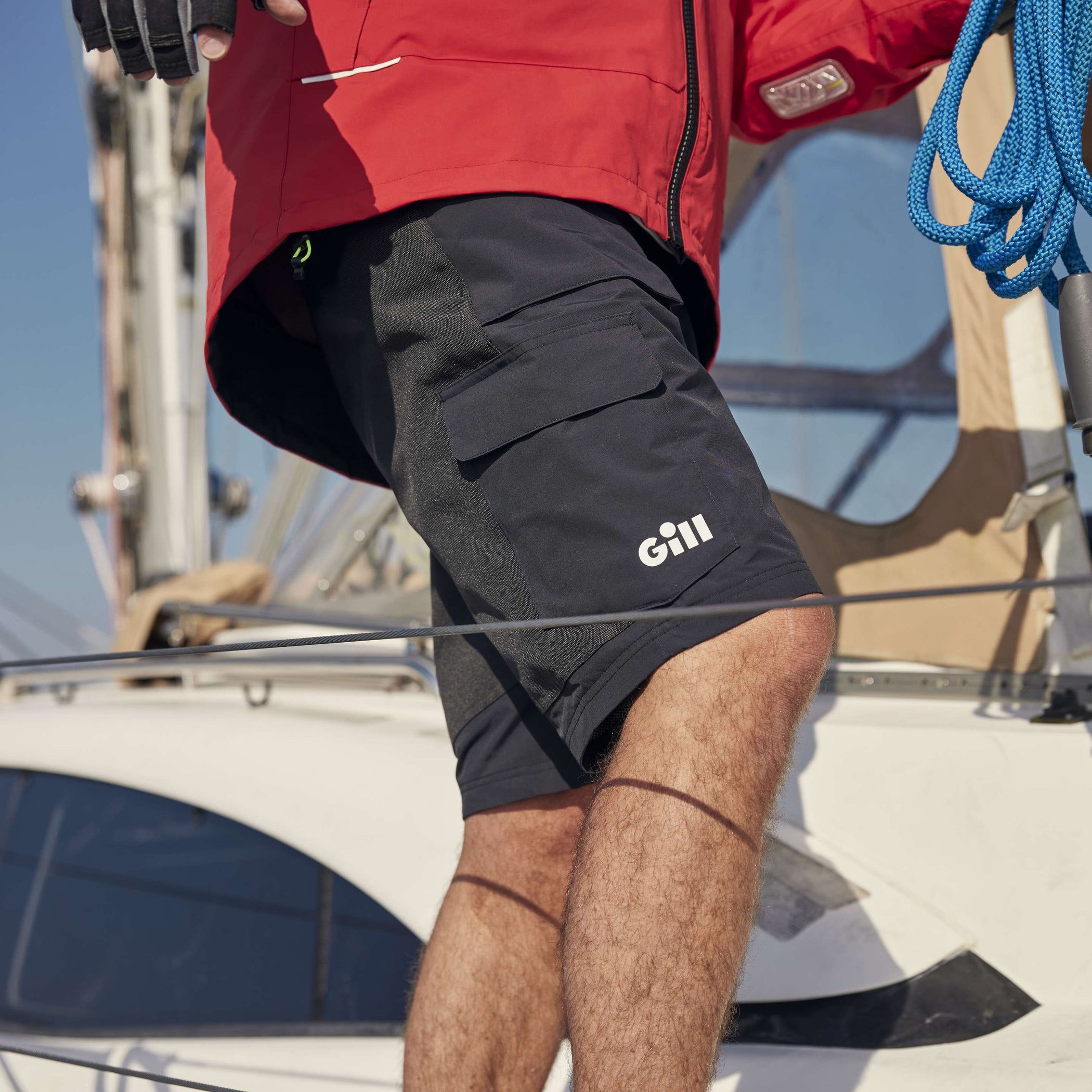Men's OS3 Coastal Waterproof Sailing Shorts - Black