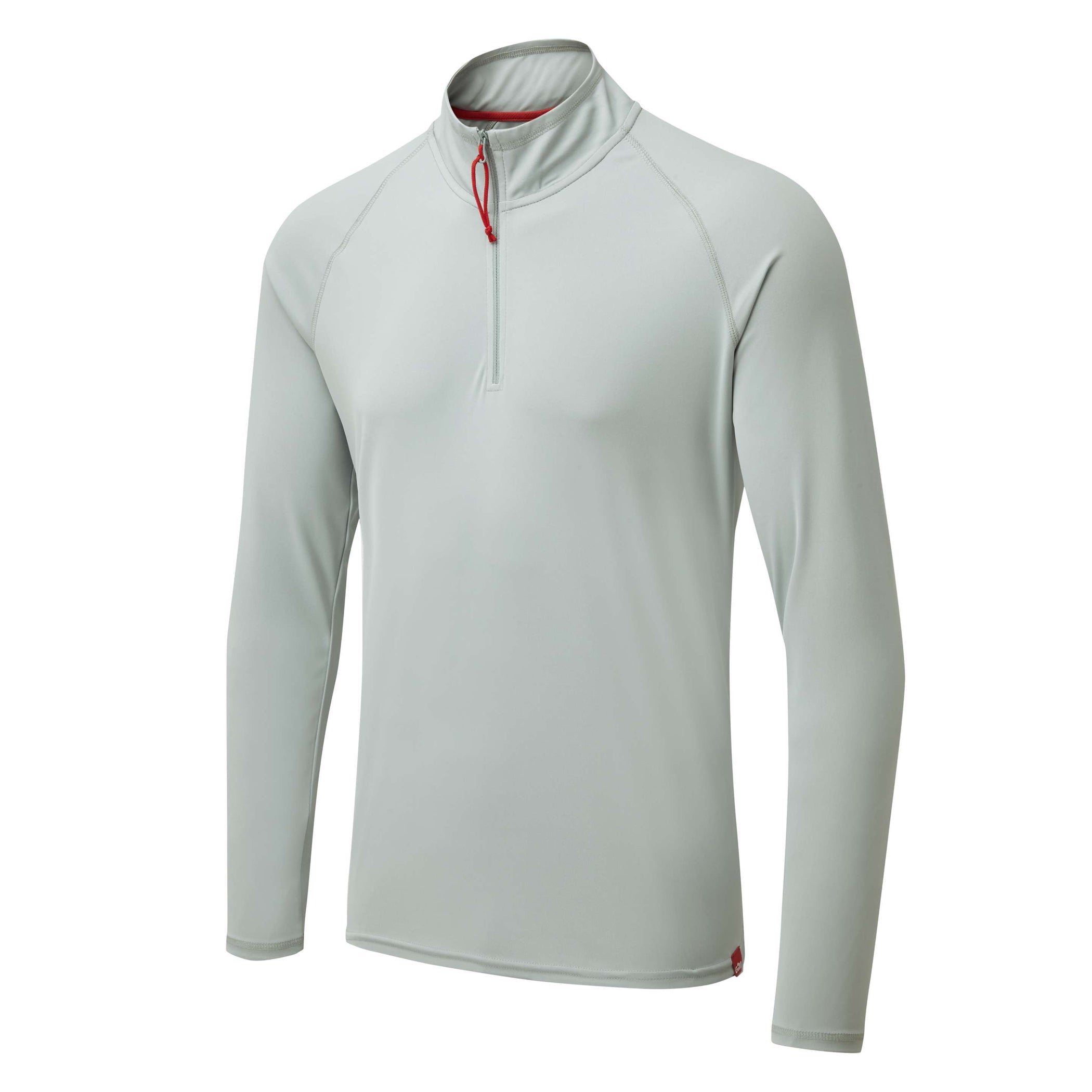Men's UV Tec Long Sleeve Zip Tee - Medium Gray
