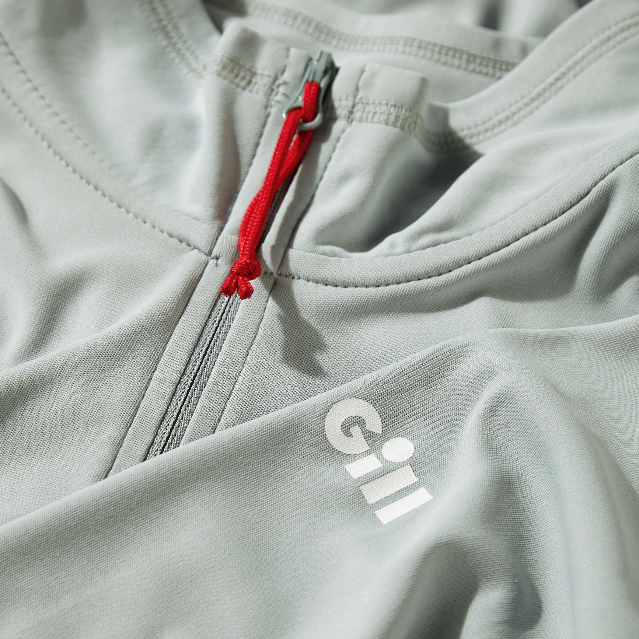 Men's UV Tec Long Sleeve Zip Tee - Medium Gray