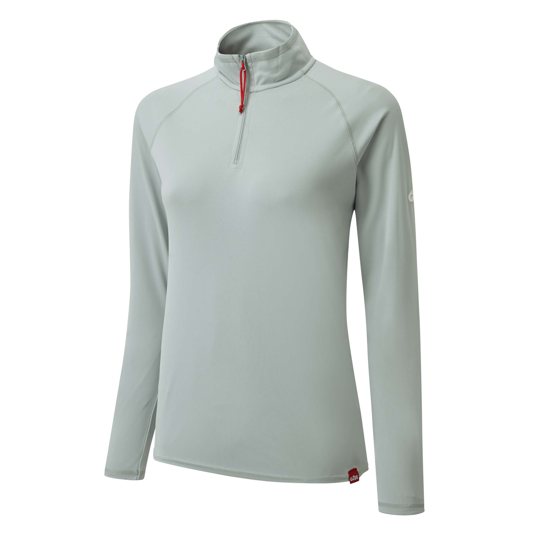 Women's UV Tec Long Sleeve Zip Tee - Medium Gray