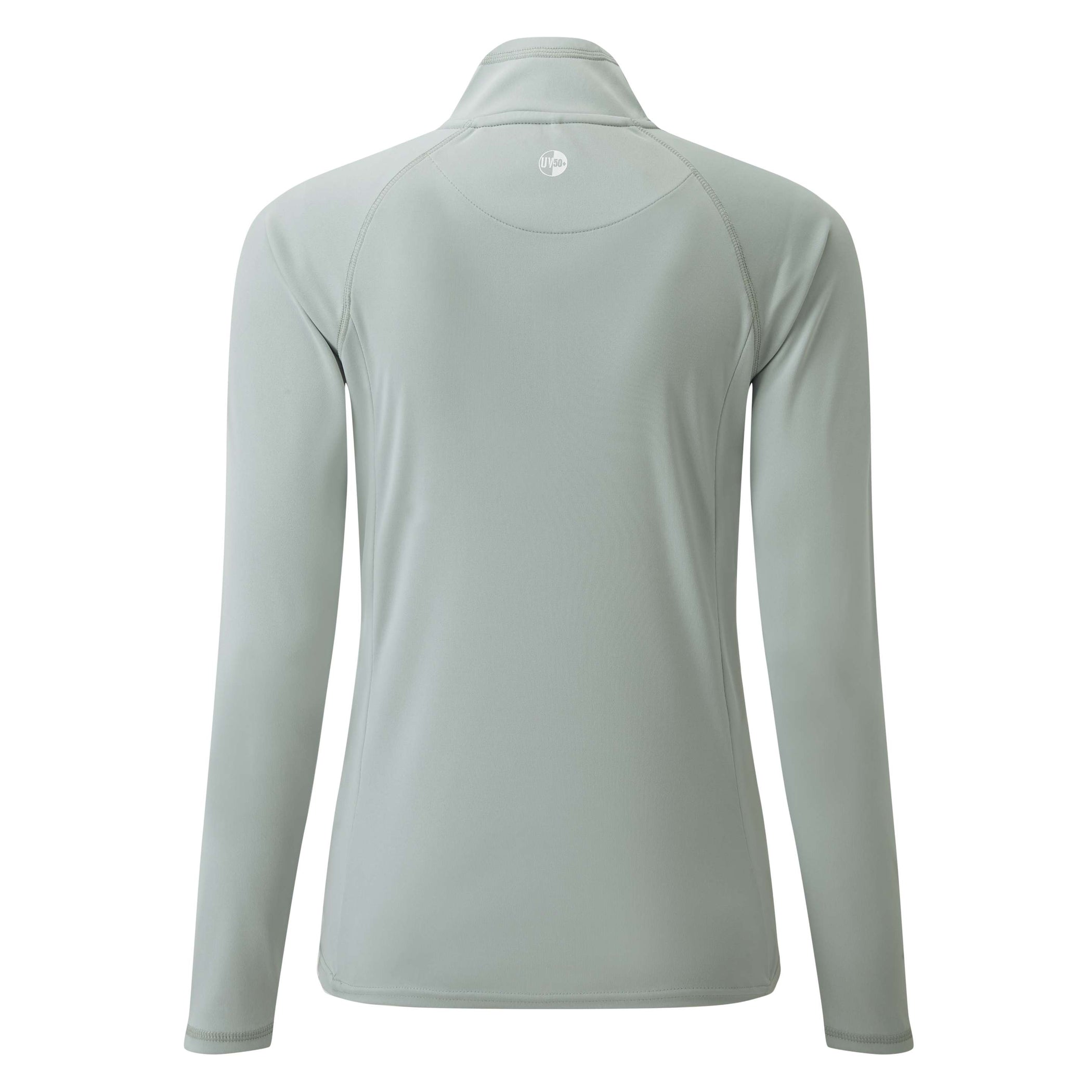 Women's UV Tec Long Sleeve Zip Tee - Medium Gray