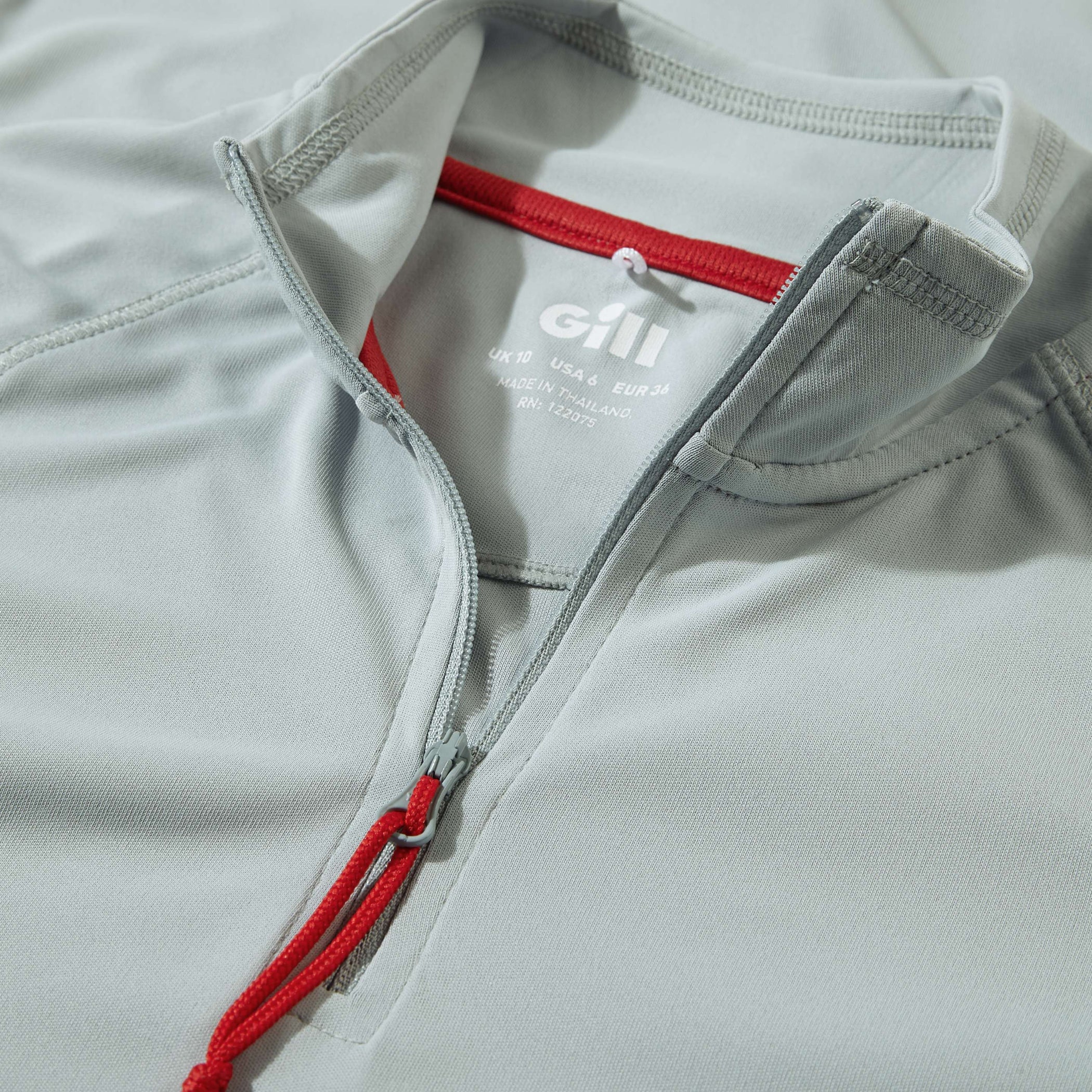 Women's UV Tec Long Sleeve Zip Tee - Medium Gray