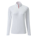 Women's UV Tec Long Sleeve Zip Tee - White
