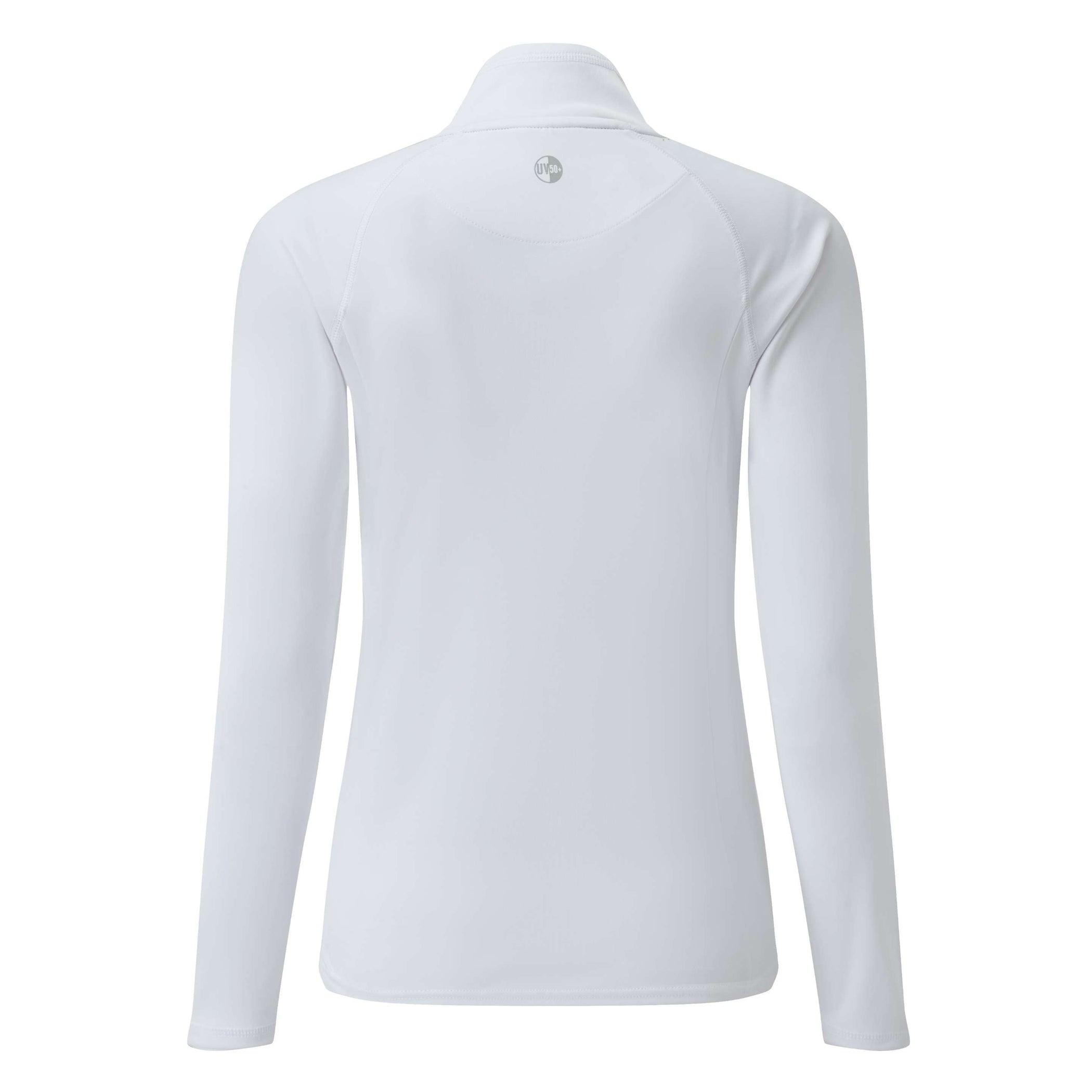 Women's UV Tec Long Sleeve Zip Tee - White
